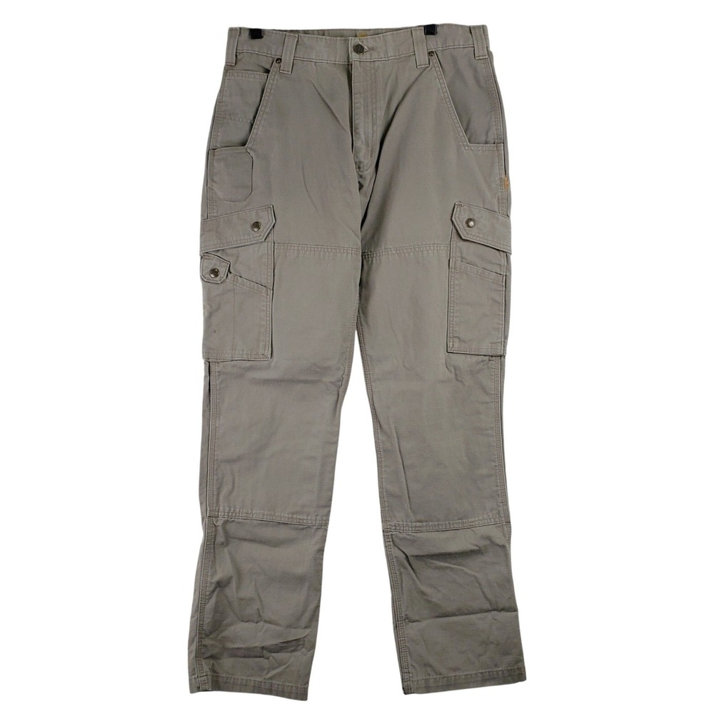 Carhartt B342-DES Cargo Pants Mens 34x34 Desert Tan Workwear Rugged Utility